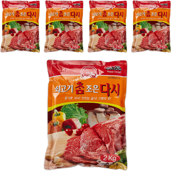 초야식품 쇠고기 참조은 다시, 2kg, 5개