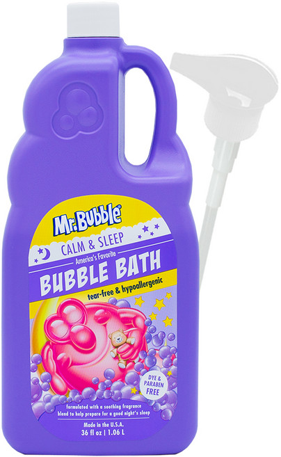 미스터버블 캄 앤 슬립 버블 바스 유아 입욕제 라벤더향 + 펌프, 1.06L, 1세트