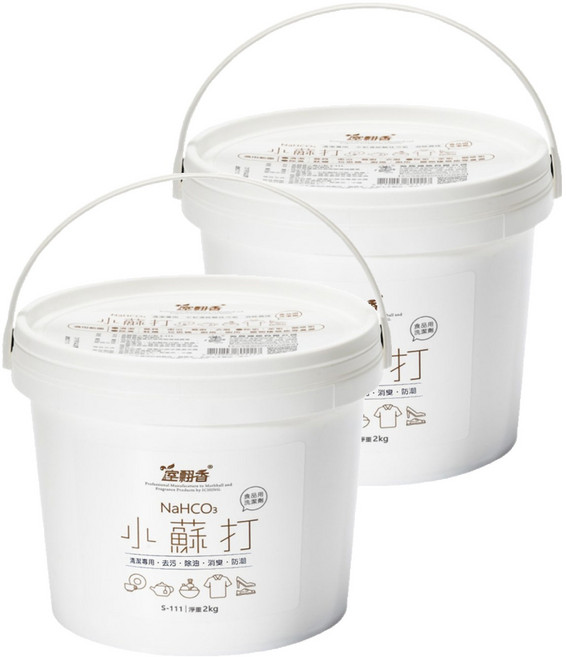 室翲香 小蘇打粉 天然礦物質成分 安全無毒 環保不刺激 食品用洗潔劑, 2kg, 2桶