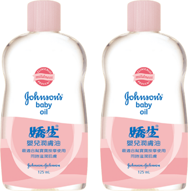 Johnson's 嬌生 嬰兒潤膚油, 125ml, 2瓶