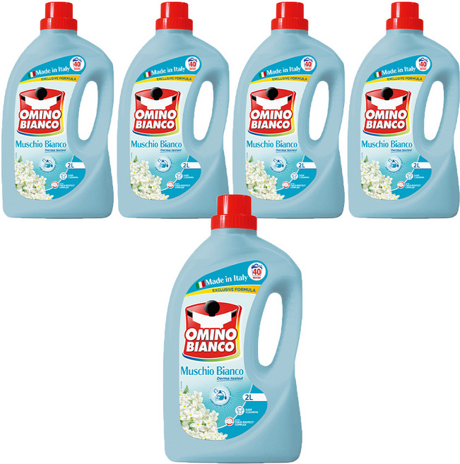오미노비앙코 네이처프레쉬 무스키오비앙코 액상세제 본품, 2L, 5개