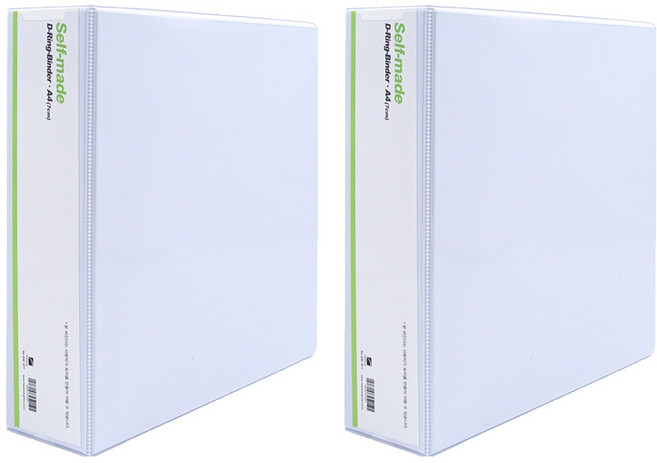 희망사무포인트 3공 D링 바인더 7cm, 백색, 2개