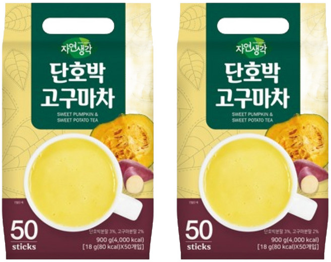 자연생각 단호박고구마 차, 18g, 50개입, 2개