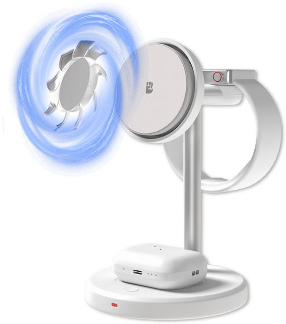 바우아토 맥브리즈 3in1 쿨링 충전기, 퓨어 화이트, 1개