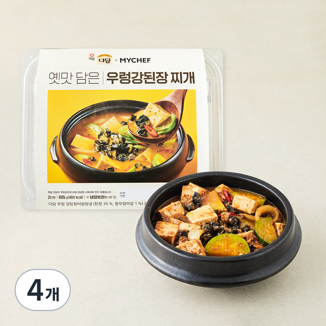MYCHEF 옛맛 담은 우렁강된장 찌개 2인분, 605g, 4개