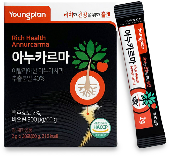 영진약품 아누카르마 아누카사과 분말 맥주효모 비오틴 30p, 60g, 1개