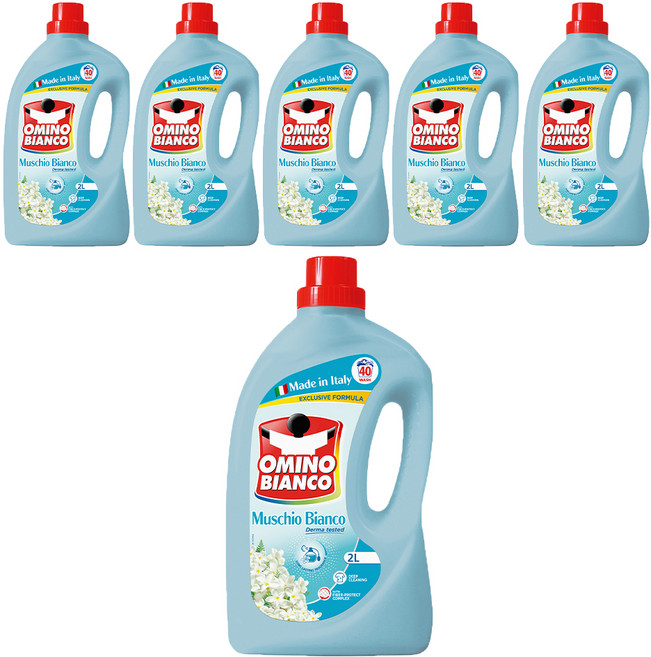 오미노비앙코 네이처프레쉬 무스키오비앙코 액상세제 본품, 2L, 6개