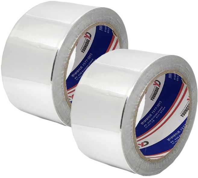 부광테이프 은박 알루미늄 호일테이프 은색 23m, 2개