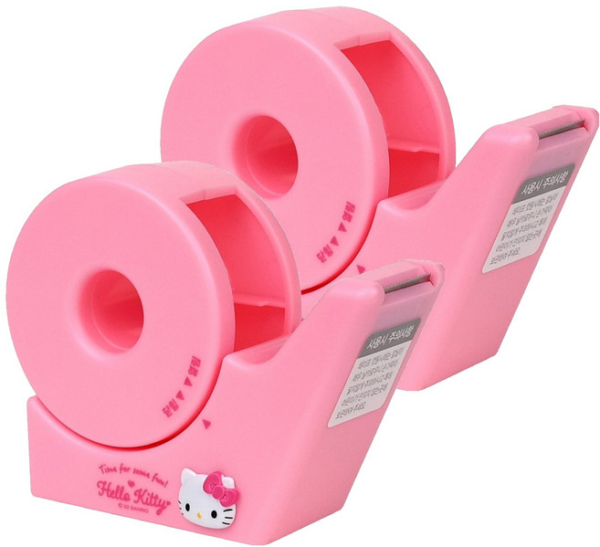 buyhearts Hello Kitty Airfix 膠帶切割器, 2個, 深粉紅色