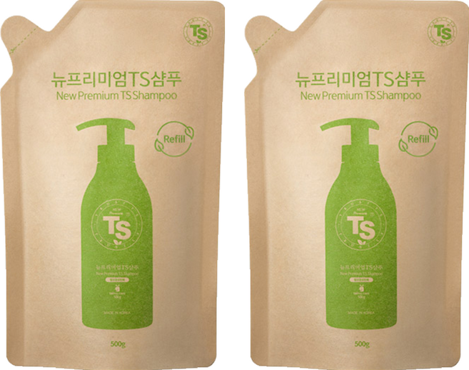 TS 뉴프리미엄 리필용 샴푸 라벤더향, 500g, 2개