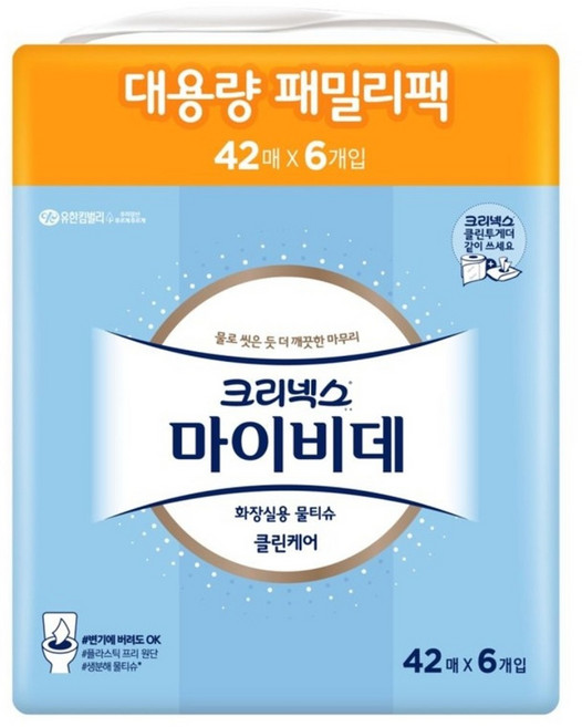 Kleenex Mybidet 廁所用濕式衛生紙, 6包, 1袋