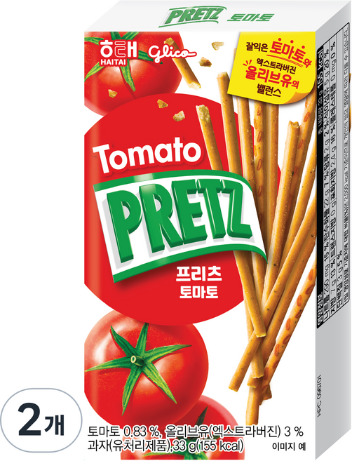 프리츠 토마토 막대과자, 33g, 2개