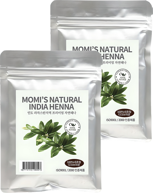 India Henna染髮劑, Natural Dark Brown, 2包