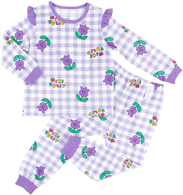 Maykids 女童款迷你鬱金香9分緹花家居套裝