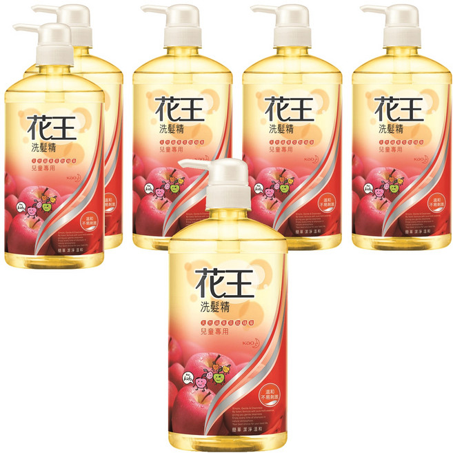 Kao 花王 台灣公司貨 洗髮精 兒童專用, 750ml, 6瓶
