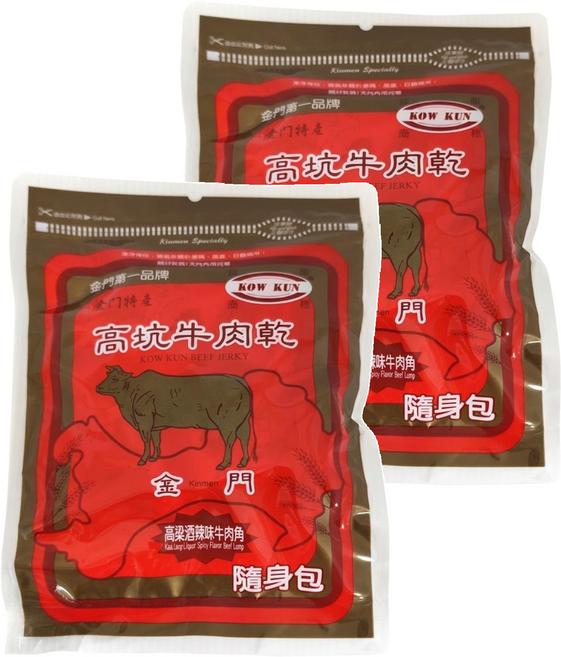 高坑 高粱酒辣味牛肉角, 160g, 2包