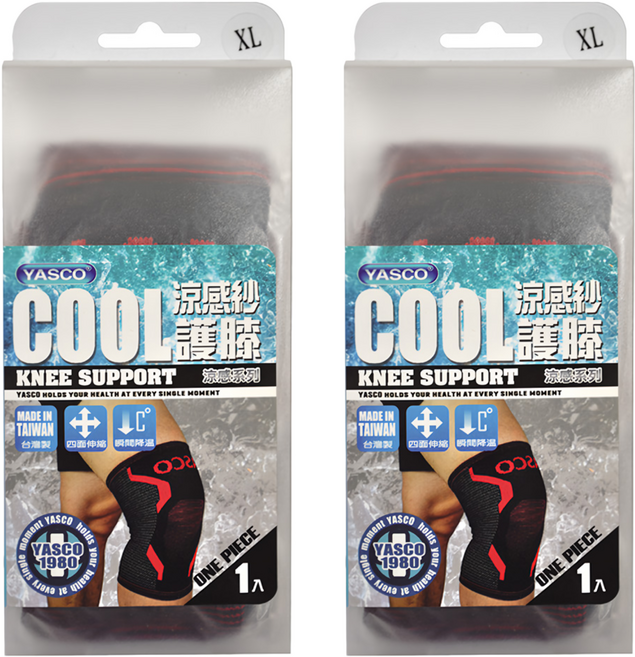 YASCO 昭惠 涼感紗護膝 76860, 2個
