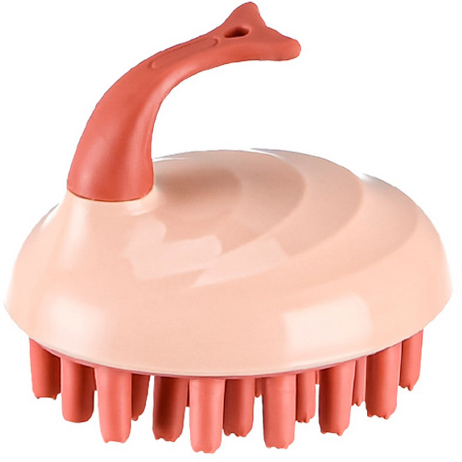 티로나 실리콘 클렌징 세안 브러쉬, 오렌지, 1개, 1개입