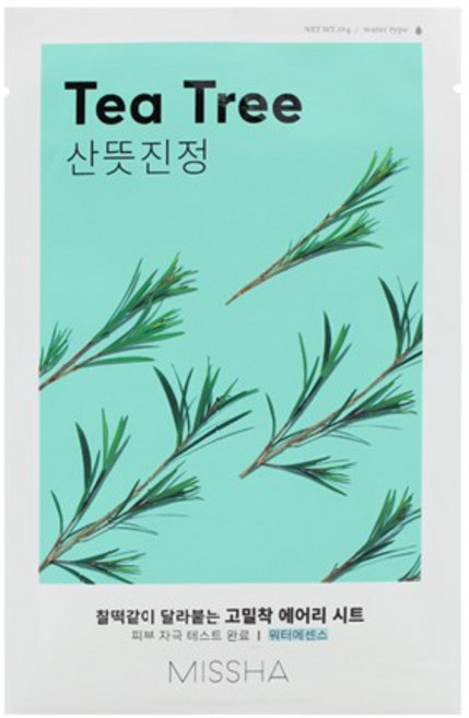 미샤 에어리 밀착 시트마스크 티트리, 1개입, 1개