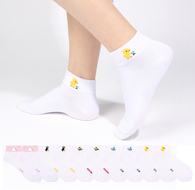 두발로 여성용 길건너 스니커즈양말 10켤레