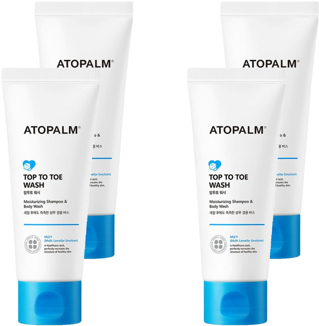 아토팜 탑투토 올인원워시, 100ml, 4개