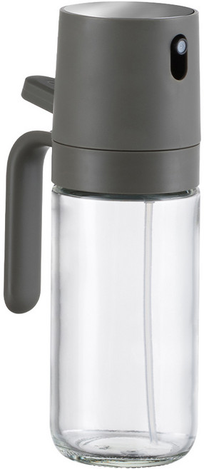 PINMOO 品沐 樂哆滋 高硼矽玻璃噴油壺+不鏽鋼頂蓋 深灰色, 250ml, 1個