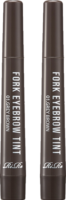 RiRe 防水四叉染眉筆 2g, 01 灰棕色, 2支