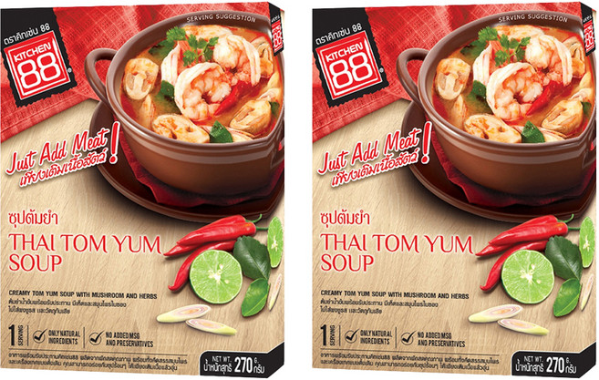 KITCHEN 88 泰式酸辣海鮮湯即食調理包 僅需加入肉類, 270g, 2盒