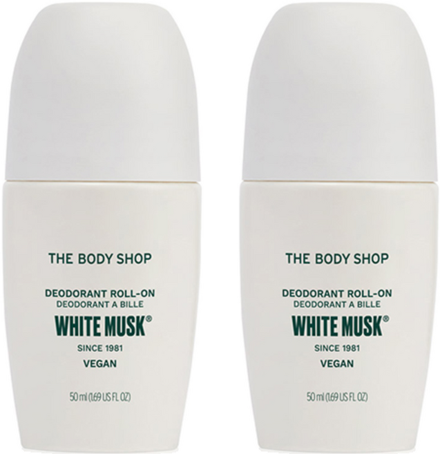 더바디샵 롤온 화이트머스크 데오드란트, 50ml, 2개