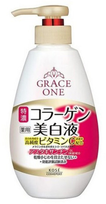 KOSE 高絲 GRACE ONE 極上活妍緊緻淨斑美容液 保養四合一 高延展性 好推不黏膩, 230ml, 1瓶