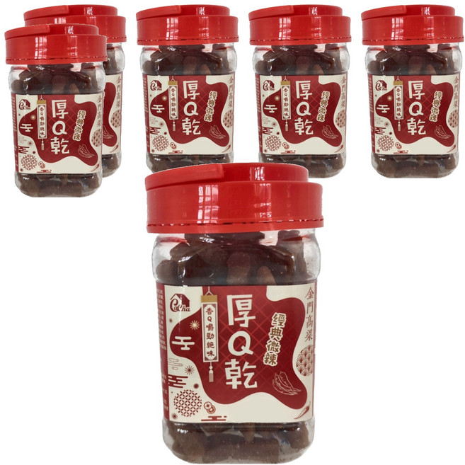 良澔 卡恰高粱辣味厚Q條 經典微辣 香Q勁脆 金門高粱, 280g, 6罐