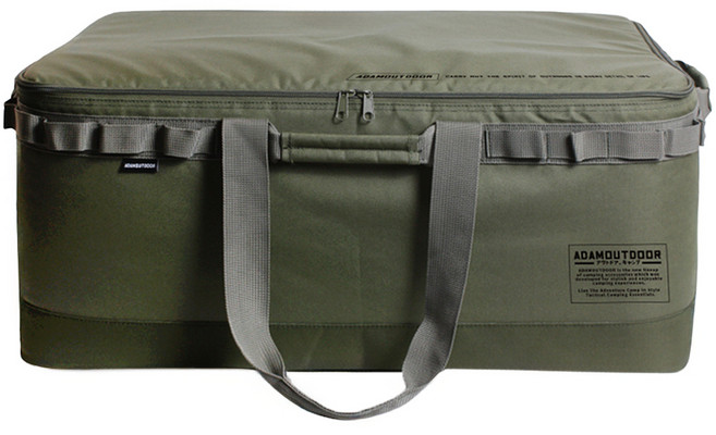 ADAMOUTDOOR 戶外戰術收納包 大 - 100%聚酯纖維(Polyester)耐磨材質 底部100%聚氯乙烯(PVC)防水底墊, 軍綠色, 1層, 1個