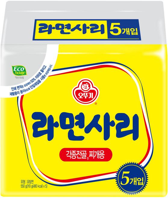 오뚜기 라면사리 110g, 5개