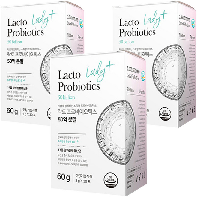 뉴트라라이프 락토 프로바이오틱스 50억 분말, 60g, 3개
