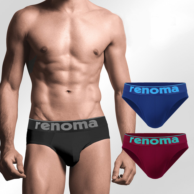 레노마 남성용 플러시 브리프 트렁크 팬티 3종 세트