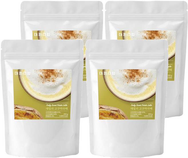 대한다업 데일리 고구마라떼 파우더, 450g, 4개, 1개입