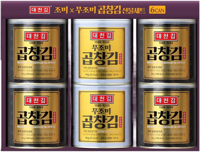 대천김 혼합 명품 캔김 30g x 4p + 14g x 2p 세트 DX706, 1세트