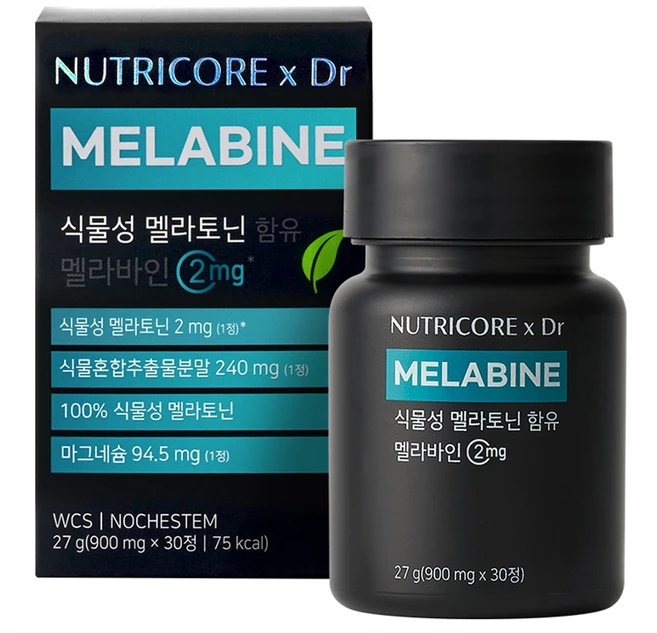 뉴트리코어 식물성 멜라토닌 함유 멜라바인, 30정, 1개 - 쿠팡