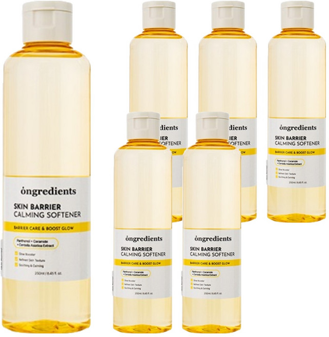 ongredients 肌膚屏障鎮靜柔膚水, 6個, 250ml
