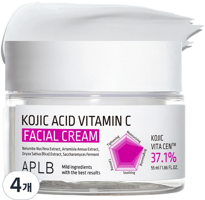 APLB 코직산 비타민C 페이셜 크림, 55ml, 4개 - 쿠팡