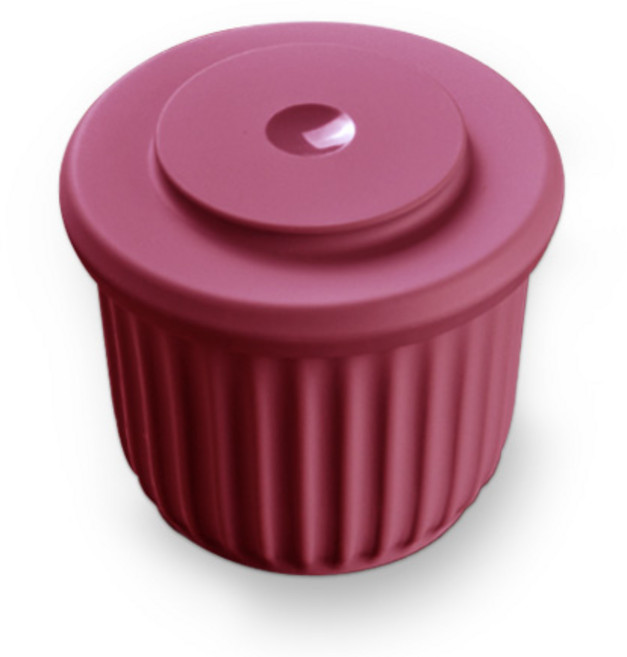 마미스테이블 밀폐력 식품용 실리콘 밀폐용기 머핀볼 버건디, 1개, 250ml