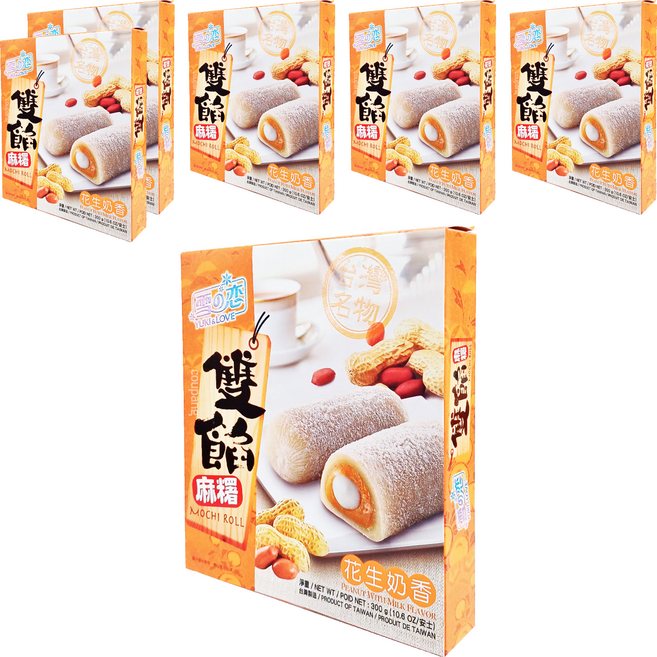 YUKI&LOVE 雪之戀 雙餡麻糬 花生奶香口味, 300g, 6盒
