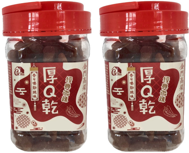 良澔 卡恰高粱辣味厚Q條 經典微辣 香Q勁脆 金門高粱, 280g, 2罐