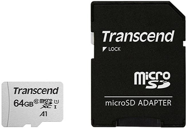 Transcend 創見 MicroSDXC C10 U1 記憶卡 300S_A, 64GB, 1個