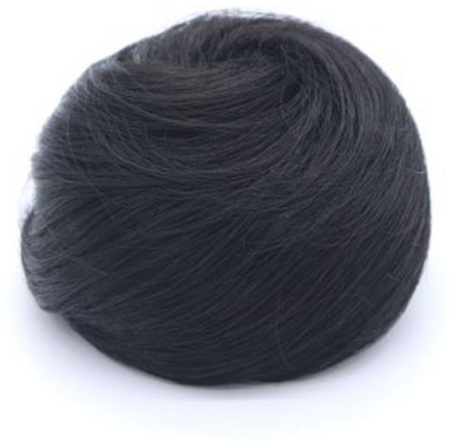 끌레오라미 승무원 올림머리 부분가발 S114 + U자핀, 흑갈색, 1개