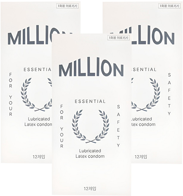 유니더스 밀리언 콘돔, 12개입, 3개