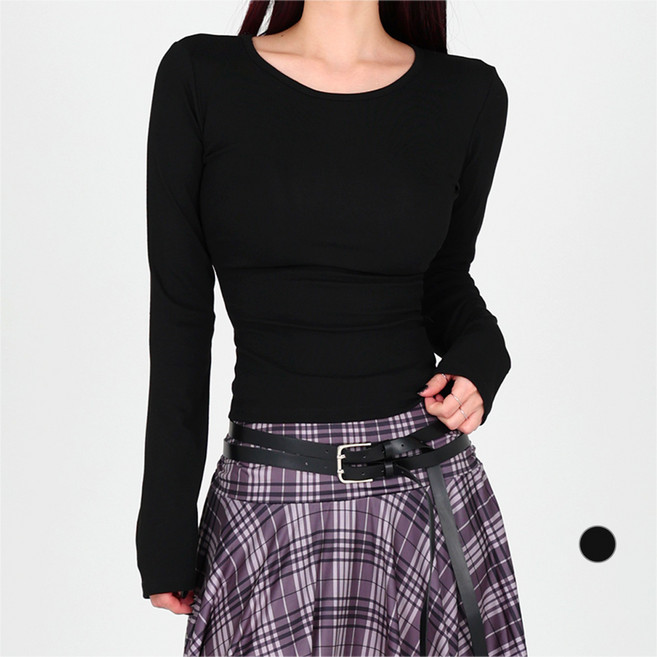 닷이프 여성용 시스루 백포인트 긴팔 티셔츠 T25SS1-A1436