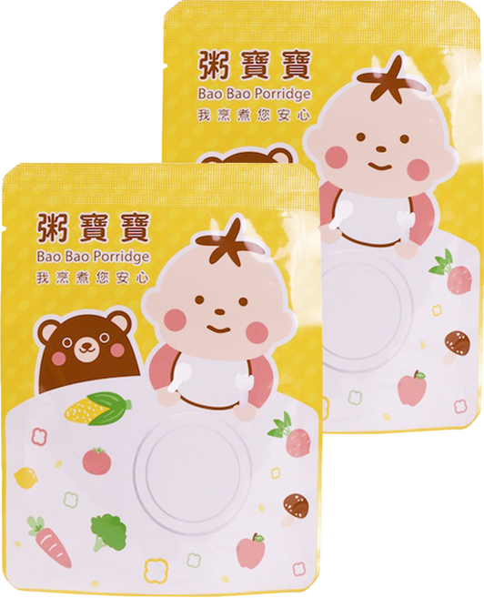 粥寶寶 無毒農 香濃蘋果薑黃雞 12個月以上, 120g, 2包