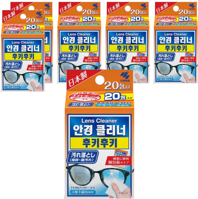 고바야시 네오메디칼 후키후키 안경 클리너 20p, 6개