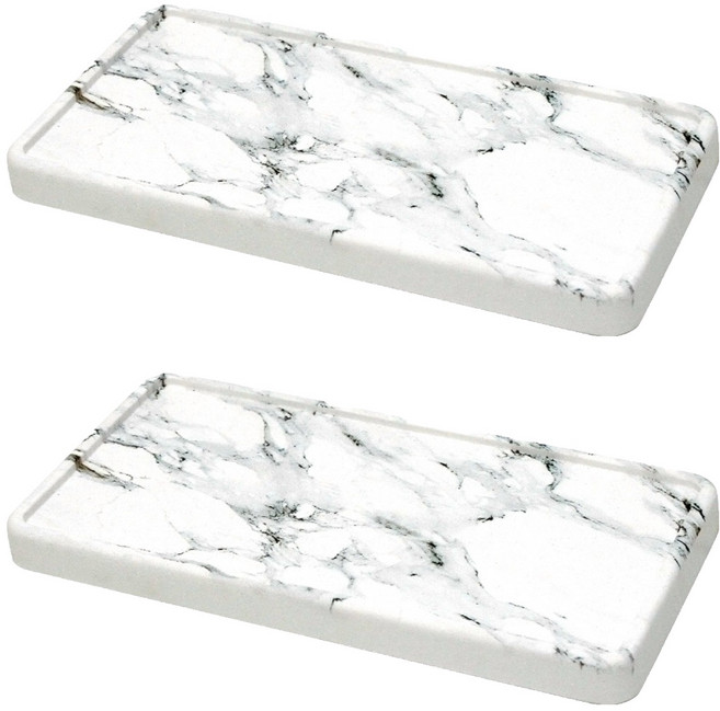 코시나 수분 쏙쏙 다용도 규조토 트레이, 대리석, 2개